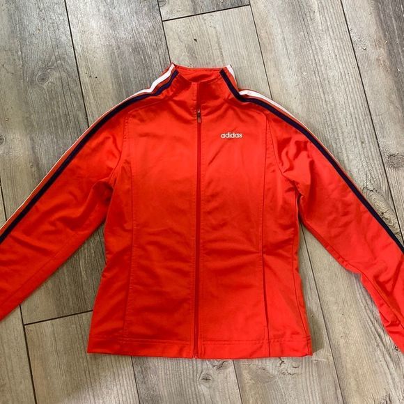COPY - Adidas Track Jacket Zip Up 3 Striped Size Womens Small - Picture 1 of 10